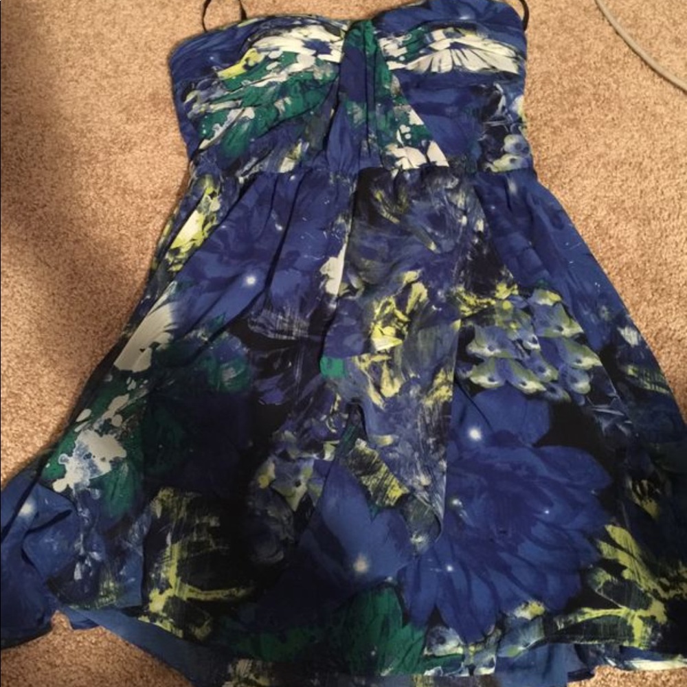 XOXO strapless print dress